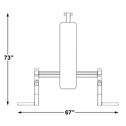 Flat Olympic Bench|Straight on view|Footprint