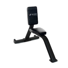 Utility bench shown in color black on white background
