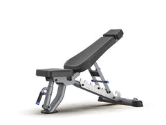 CFI-1 Commercial bench|Flat Position|Upright position|Positions|Ladder catch system|Transport Wheels