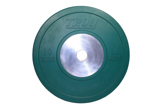Troy Barbell Competition Grade Green Solid Rubber Bumper