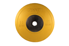 Troy Barbell Competition Grade Yellow Solid Rubber Bumper
