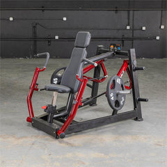 Chest press machine|Chest press start position|Chest press end position