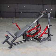 Decline Chest Fly Machine|Start position|Finish position