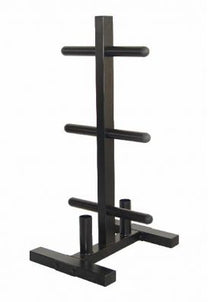 Deluxe Olympic Weight Plate Rack with Bar Holders