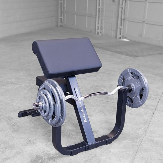 Preacher Curl Bench|With optional bar and plates