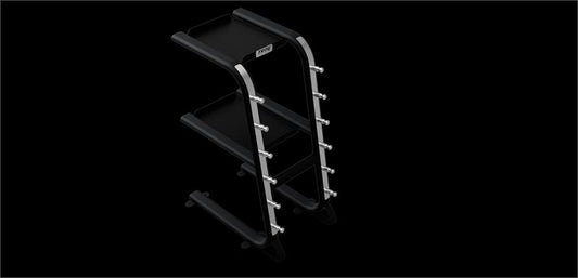 Troy Barbell Commercial Accessory Rack|In matte black color