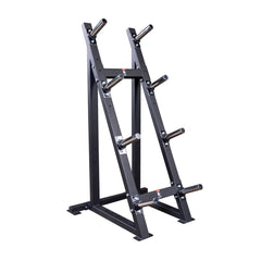 Plate rack configured for bumper plates