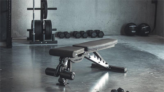 ADJUSTABLE AB WEIGHT BENCH|Flat Position|In Use