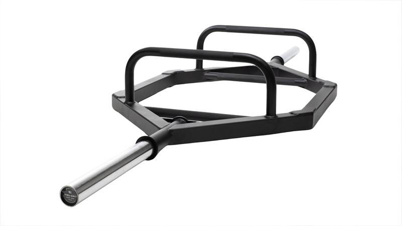 Trap Hex Bar |Side view with plates|Top view with plates