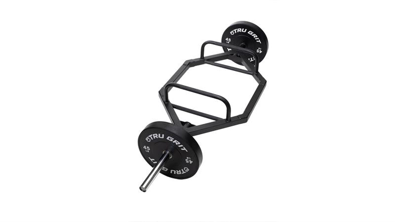 Trap Hex Bar |Side view with plates|Top view with plates