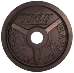 Troy Barbell Wide Flanged Olympic Plate - 25lb - Black