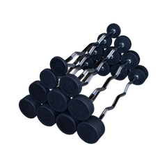 Fixed Weight EZ-Curl Barbells 20-10lb Set (10 Barbells)