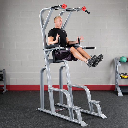 Vertical Knee Raise, Dip, Pull Up |