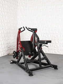 Seated Low Row Machine|In use|Seat|Footplate