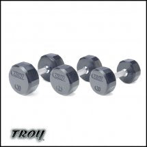 Troy Barbell 12 Sided Rubber Encased Dumbbells |