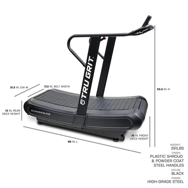 Runner Side View|Product Dimensions|Tension Dial|Tread Slats|Transport Handle