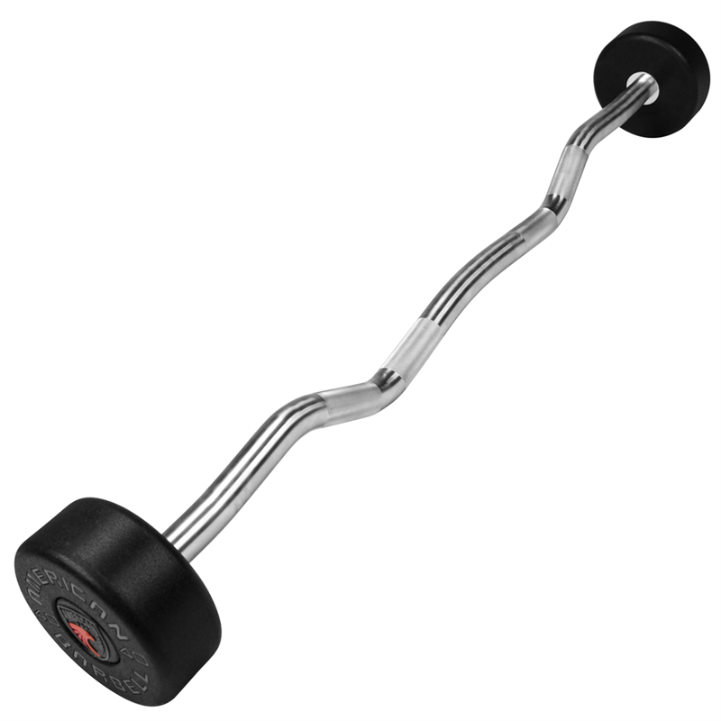 American Barbell Series 4 Urethane EZ Curl Barbells | American Fitness