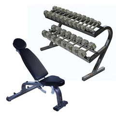 Solid Hex Dumbbell Package|