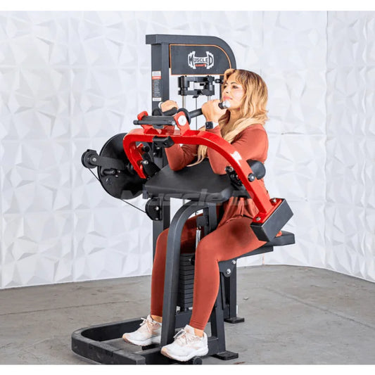 Athlete using the biceps curl function