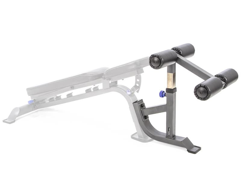 Bench Front Angle|Mid Decline|Full Decline|Flat Position|Upright Position|Back Pad Angles|Seat Angles|Transport Wheels|Arm Curl Attachment|Leg Curl and Extension|Leg Hold Down Attachment