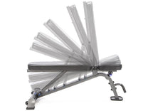 Bench Front Angle|Mid Decline|Full Decline|Flat Position|Upright Position|Back Pad Angles|Seat Angles|Transport Wheels|Arm Curl Attachment|Leg Curl and Extension|Leg Hold Down Attachment