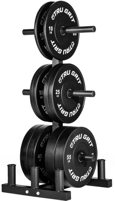 Plate and Olympic Bar Rack|Loaded with optional plates