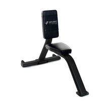 Utility bench shown in color black on white background