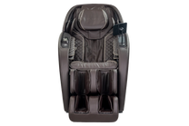 Massage chair in color brown front view