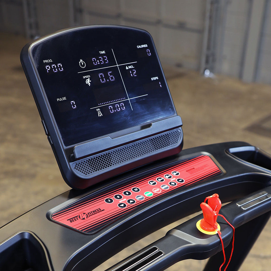 Treadmill console