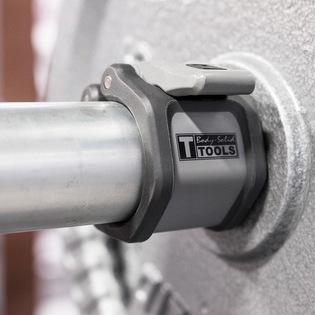 Lockjaw Hex Olympic Collars on bar