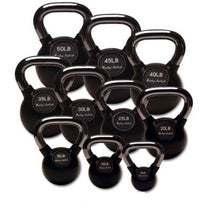 Body-Solid Chrome Handle Rubberized Kettle Bell Set