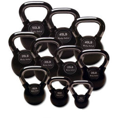 Body-Solid Chrome Handle Rubberized Kettle Bell Set