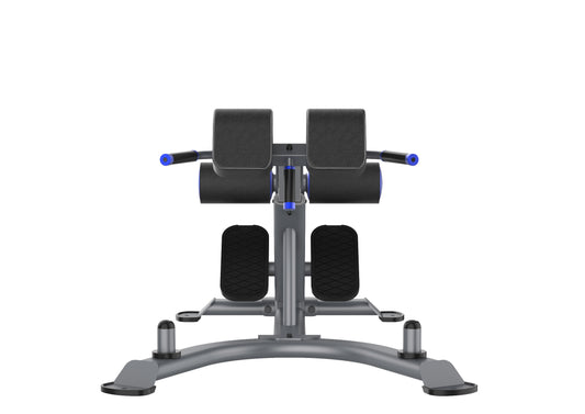 Image of C770 Hyperextension bench from the front at ground level