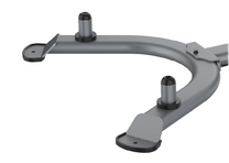 closeup of integrated weight plate holders on the front feet