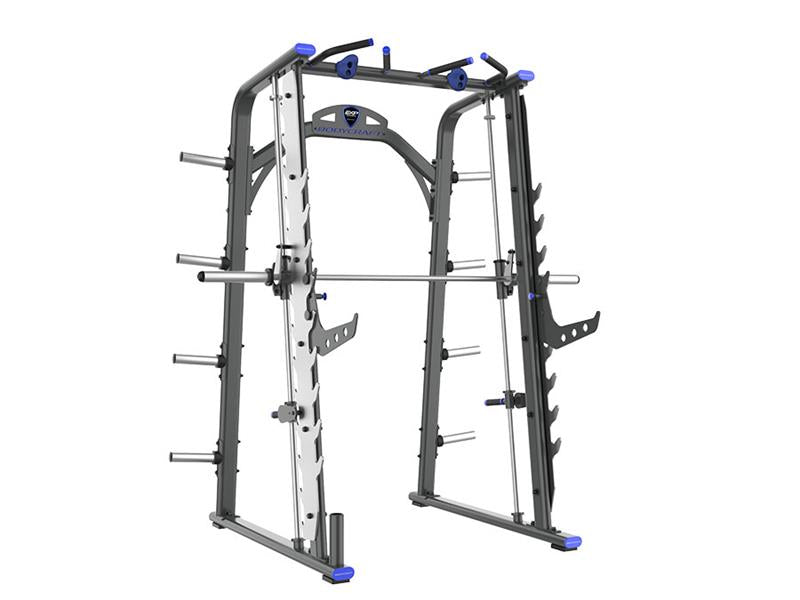 Commercial Smith Machine|Weight storage pegs|Chin up station