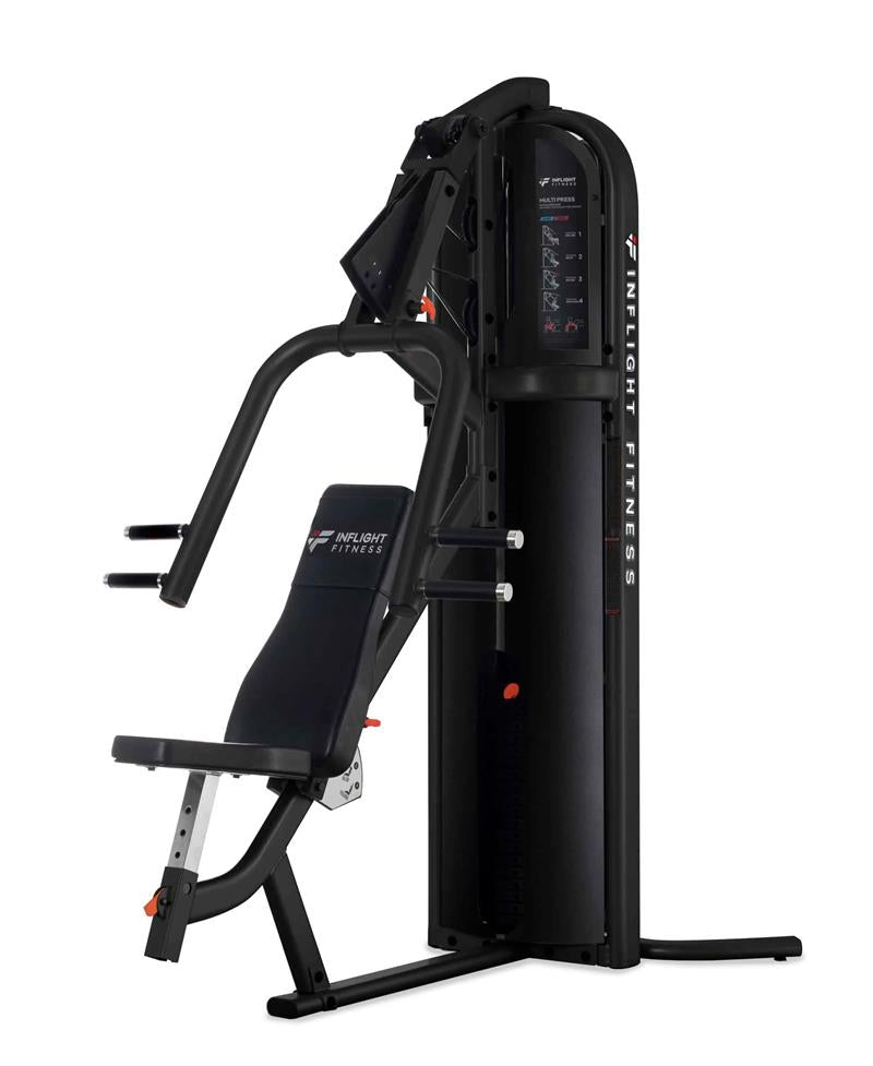 Multi Press Combo Machine|Front View|Exercise Selector|Footprint