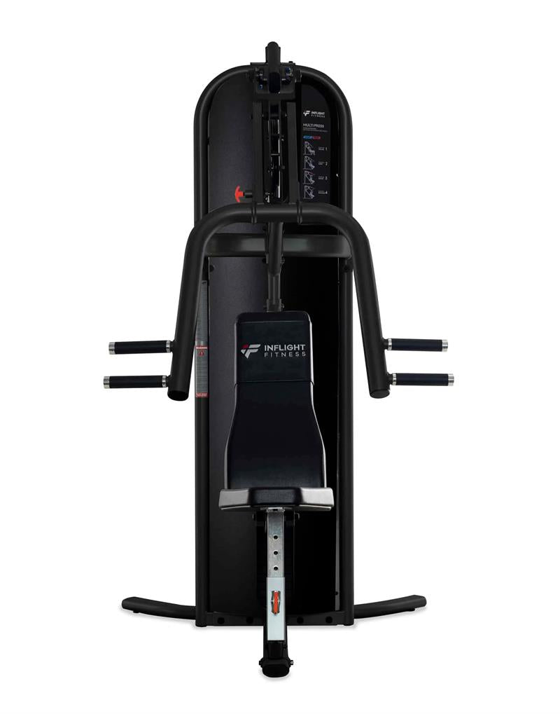 Multi Press Combo Machine|Front View|Exercise Selector|Footprint