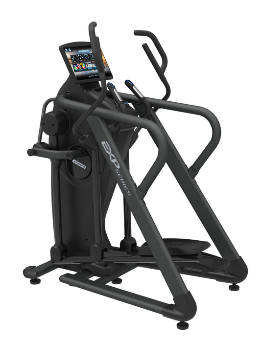 EV1200VS Elliptical with Touchscreen Console shown in black on a white backgroud