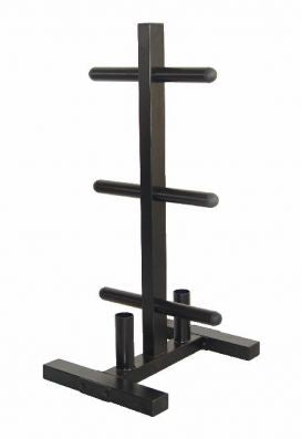Deluxe Olympic Weight Plate Rack with Bar Holders
