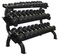 Urethane Dumbbell Package with Storage Rack