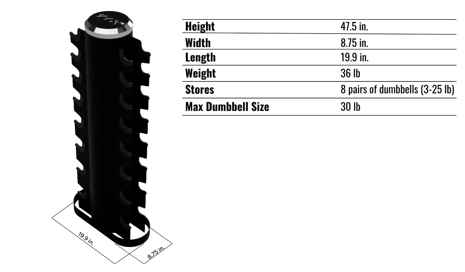 Rack dimensions and specs
