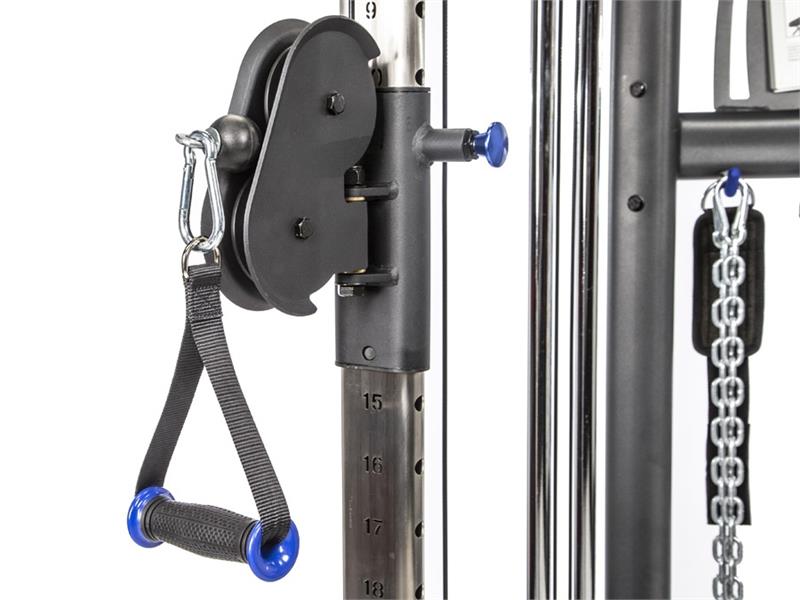 HFT Pro Functional Trainer|Cable Fly|cable Punch|Overhead Press|Weight Stack|Cable Handle|Height Adjustment Pin