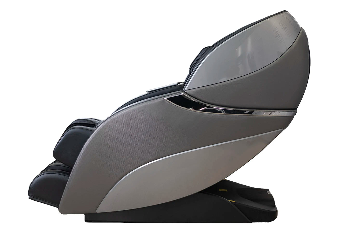 Gray/Black massage chair on a white background side view