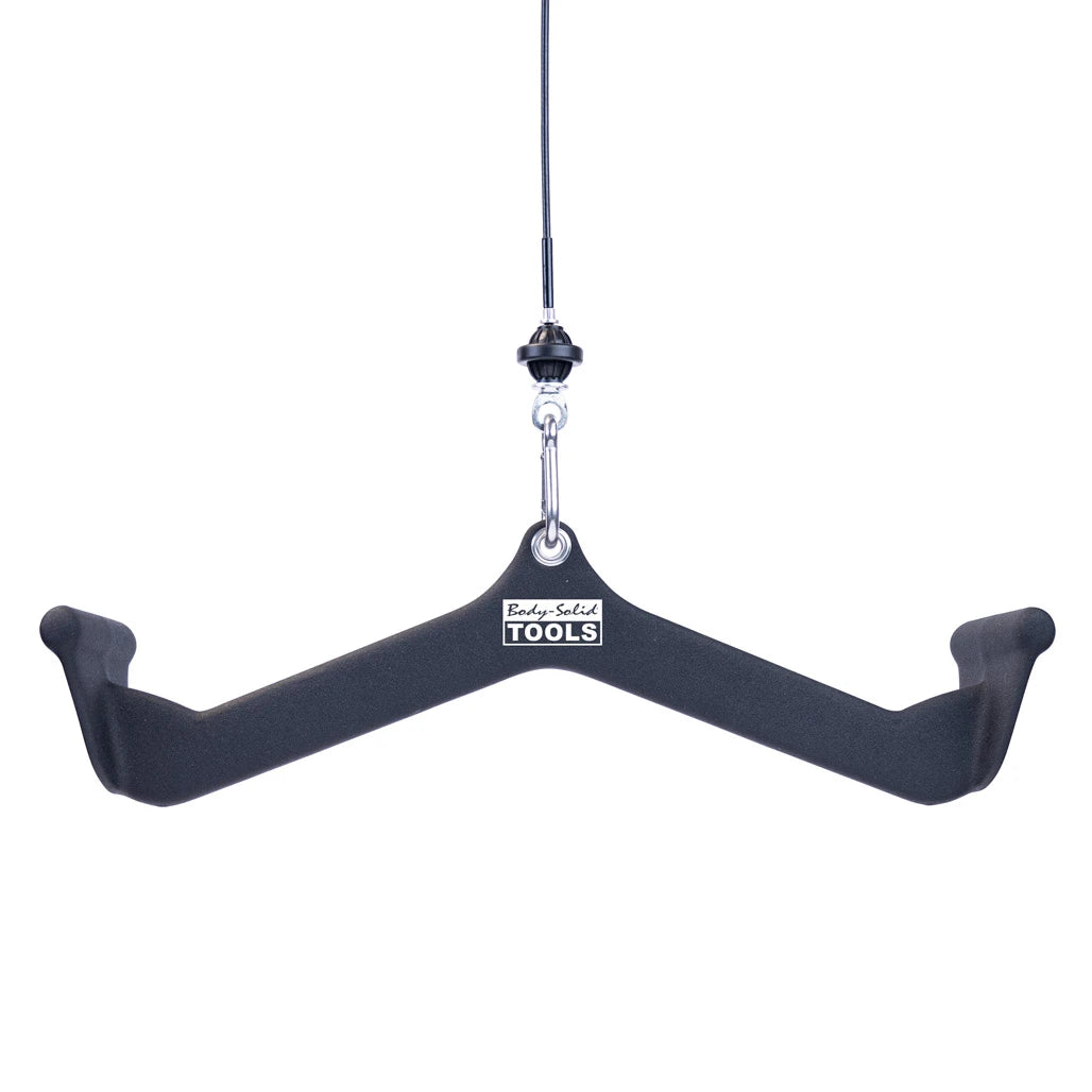 Image of front side of the Ergo Wing Medium Lat/Row Handle cable attachment