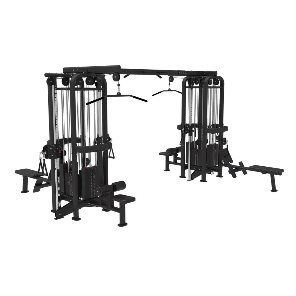 8 Station Jungle Gym in color black on white background