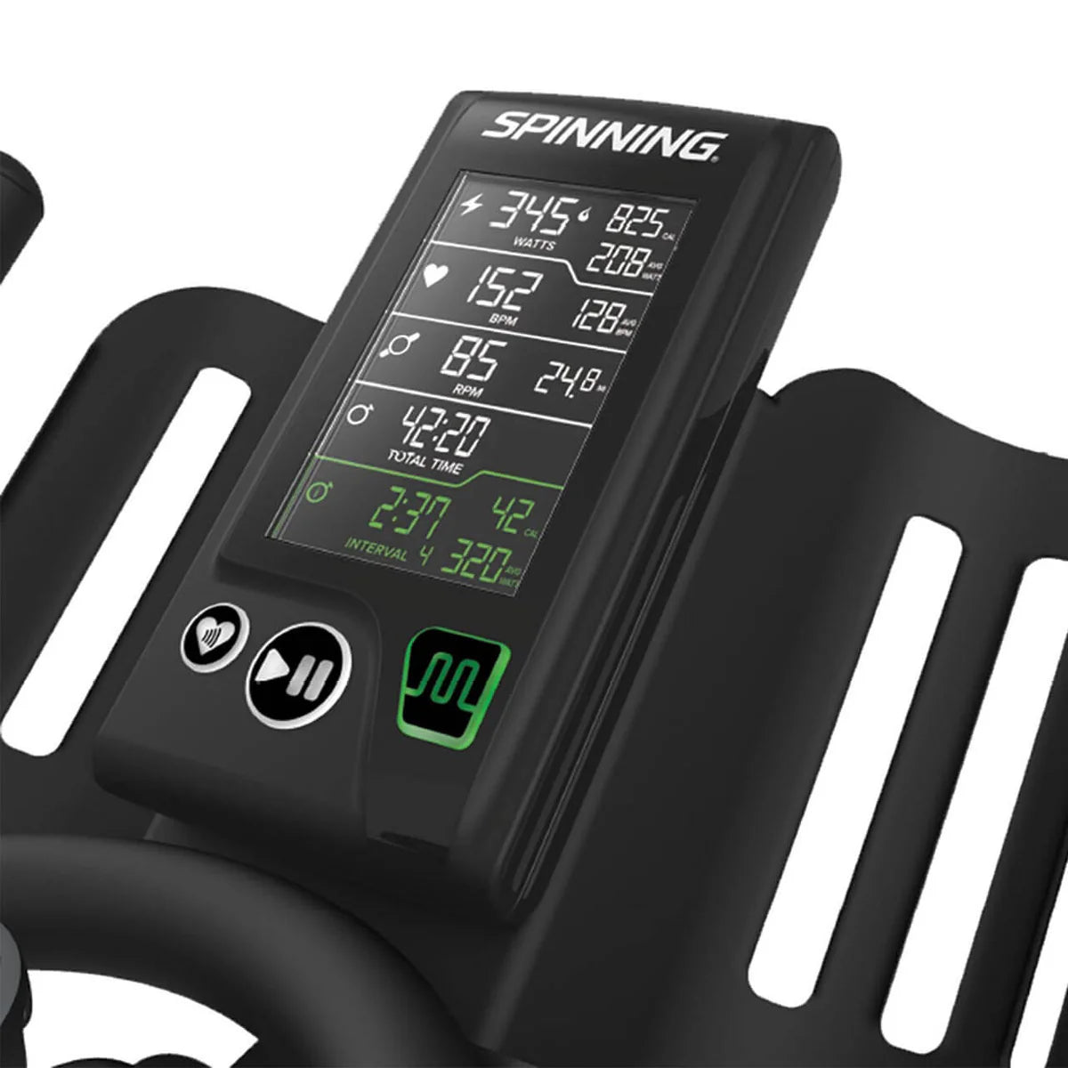 Closeup of the bikes console