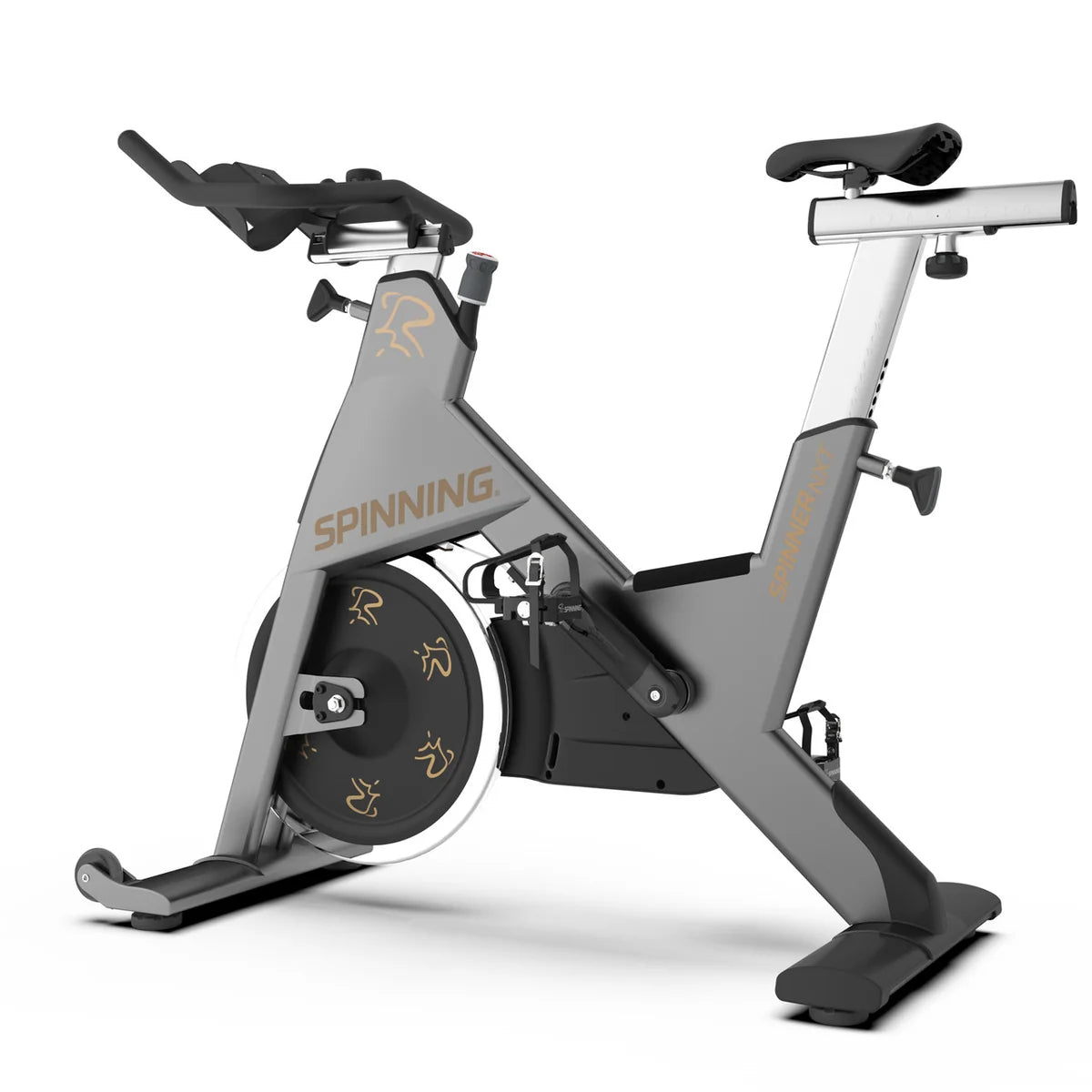 Image of NXT bike, left side, in color silver on white background