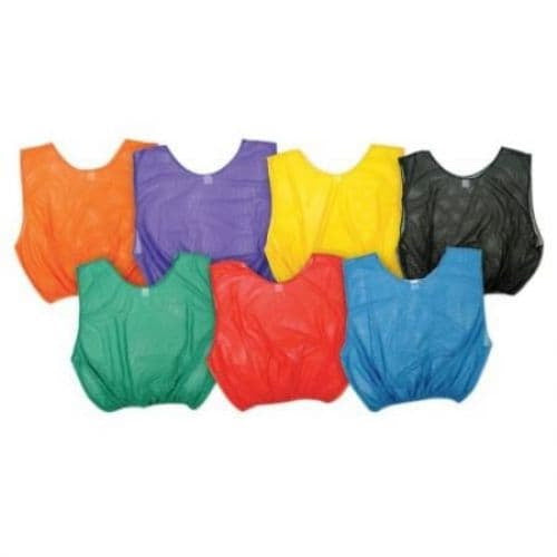 Image of pinnies, colors available on white background