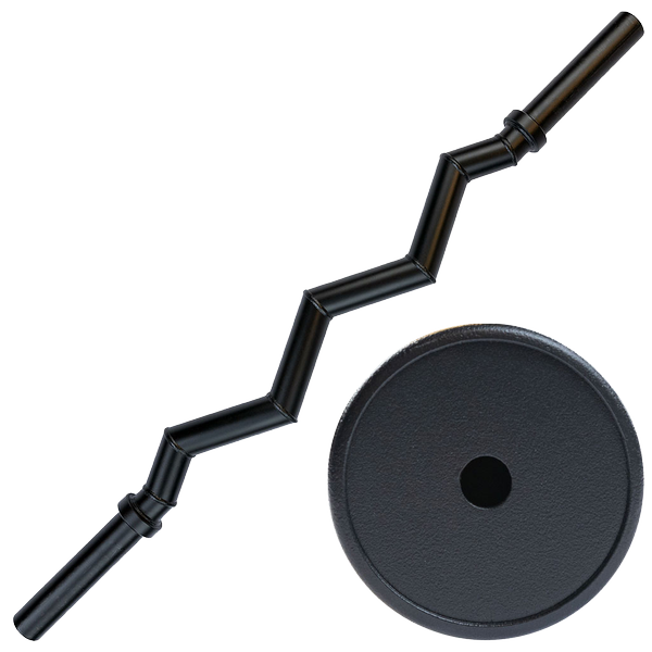Fat Curl Bar|Fat Bar End Cap|Fat Curl Bar with Optional Weights
