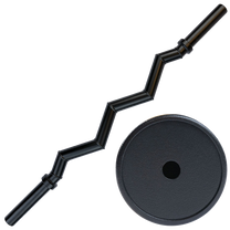 Fat Curl Bar|Fat Bar End Cap|Fat Curl Bar with Optional Weights